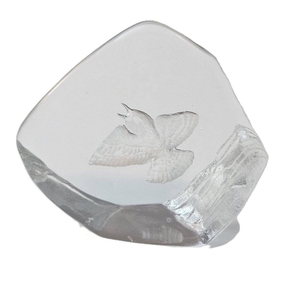 Mats Jonasson Crystal Bird Sculpture - Signed & Numbered